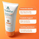 Prebiotic Mineral Sunscreen SPF 50 for Kids & Baby, Face & Body Sun Protection, Reef Safe, Non-Toxic Zinc Oxide Broad Spectrum, Water-Resistant, No White Cast, Travel Size 1.7oz & 6oz Bundle by TinyTreasures Baby Boutique