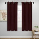 Easy-Going Blackout Curtains for Bedroom, Solid Thermal Insulated Grommet and Noise Reduction Window Drapes, Room Darkening Curtains for Living Room, 2 Panels(42x72 in, Wine) by CozyNest Decor
