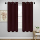 Easy-Going Blackout Curtains for Bedroom, Solid Thermal Insulated Grommet and Noise Reduction Window Drapes, Room Darkening Curtains for Living Room, 2 Panels(42x63 in, Wine) by CozyNest Decor