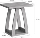 End Tables Living Room, Side Table Beside Sofa, Nightstand for Bedroom, Couch Side Table with Shelf, Modern End Table for Living Room, Grey End Table Set of 2 by CozyNest Decor