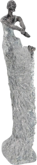 Deco 79 Polystone Dancer Decorative Sculpture Home Decor Statue, Accent Figurine 12" x 3" x 16", Gray by CozyNest Decor