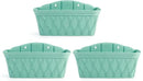 Sungmor 3 Pack Wall Hanging Planters, 16.5 Inch Railing Fence Hanging Flower Pots, Thickened Plastic Water Storage Plant Pot, Indoor Outdoor Garden Balcony Decor, Light Green Large Plant Basket by CozyNest Decor