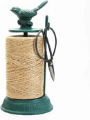 Sungmor Cast Iron Garden Twine Holder Set - 1300ft. Natural Jute Twine String & Rope Rack & Scissors - Decorative & Practical Home Arts Crafts Tools for Picture Display Gift Wrapping Packing Gardening by GreenHaven Gardens