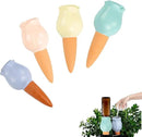 4-Pack Terracotta Self-Watering Spikes,Self Watering Planter Insert,Plant Watering Spikes,Plant Watering Globes,Automatic Slow Release Irrigation for Indoor and Outdoor Plants by GreenHaven Gardens