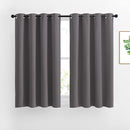 NICETOWN Blackout Short Kitchen Window Curtains for Bedroom - Window Treatment Thermal Insulated Solid Grommet Blackout Drapes for Living Room (Set of 2 Panels, 52 by 45 Inch, Grey) by TinyTreasures Baby Boutique