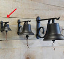 NACH Rustic Cast Iron Doorbell, Small Door Bells for Homes, Dinner Bell, Small Bell, Kitchen Door Bell, Antique Black Doorbell, 8.5x5x6.5 Inches, JS-90-091 by GreenHaven Gardens