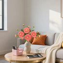 IPOPU 4PCS Real Touch Ranunculus Artificial Flowers Faux Ranunculus Flowers for Vases Real Look Silk Peonies Fake Peony Flowers for Home Indoor Wedding Centerpieces for Table Decorations (Orange) by CozyNest Decor