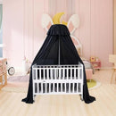 Blackout Crib Canopy Black Crib Tent to Keep Baby in Crib Cover Canopy Bed Curtains for Indoor and Outdoor (Sticker Holder not Included) by TinyTreasures Baby Boutique