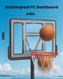 IGL Portable Basketball Hoop, 5.6-10FT Adjustable Basketball Goal System, 44 Inch Outdoor Basketball Hoop & Goals for Kids, Youth, and Adults in The Backyard, Driveway with PC Backboard by TinyTreasures Baby Boutique