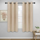 Easy-Going Blackout Curtains for Bedroom, Solid Thermal Insulated Grommet and Noise Reduction Window Drapes, Room Darkening Curtains for Living Room, 2 Panels(42x72 in, Beige) by CozyNest Decor