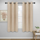Easy-Going Blackout Curtains for Bedroom, Solid Thermal Insulated Grommet and Noise Reduction Window Drapes, Room Darkening Curtains for Living Room, 2 Panels(42x63 in, Beige) by CozyNest Decor
