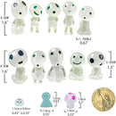 BEZALEL Glow in the Dark Tree Spirits, 49 Pcs Luminous Elves Tree Ghosts Figurines Kit, Mini Glow Fairy Garden Accessories Outdoor with Mini Mushrooms for Garden Bonsai Succulent Terrarium Decorations by GreenHaven Gardens