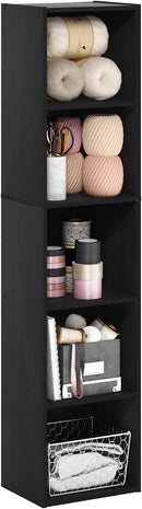 Furinno Luder Bookcase / Book / Storage, 5-Tier Cube, Blackwood by TinyTreasures Baby Boutique