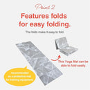 Folding Yoga Travel Pilates Mat Foldable Easy to Carry to Class Beach Park Tear resistant Travel Picnics 4mm Thick 9 Colors by TinyTreasures Baby Boutique