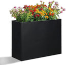 SUNNYPARK Large Metal Planter Box 32”x 12”x 24”, Rectangular Modern Black Metal Planter Box Heavy Duty with Drainage Holes for Outdoor Garden Patio by CozyNest Decor