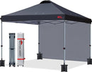 MASTERCANOPY Durable Pop-up Canopy Tent with 1 Sidewall (10'x10',Black) by GreenHaven Gardens
