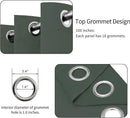 Easy-Going Blackout Door Curtains for Bedroom, Solid Thermal Insulated Grommet and Noise Reduction Window Drapes, Room Darkening Curtains for Living Room, 1 Panel (100x84 in, Greyish Green) by CozyNest Decor