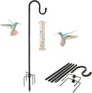 Shepherds Hooks, 62" Bird Feeder Pole for Outdoor, 4/5” Thick Hummingbird Feeders Stand Heavy Duty, Hanging Plant Hanger Stake with 5-Prong Base, Metal Shepard Stick by GreenHaven Gardens