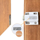 10 Pack Magnetic Push Latch Catch Push to Open Latch Pressure Touch Release Cabinet Catch for Doors Drawers Release Latch Kitchen Drawer Push Catch Pop Out Latch (White) by TinyTreasures Baby Boutique