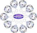 Crystalsuncatcher 10pcs Crystal Glass Ball Chandelier Prisms Pendants Parts Rainbow Crystal Suncatcher DIY Parts (20mm,Clear) by GreenHaven Gardens