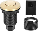 VEVOR Garbage Disposal Air Switch Kit, 2.5" Sink Top Air Switch for Food Waste Disposal, Brushed Gold Stainless Steel ON/OFF Air Button for Waste Disposer - Suitable for Stainless Steel Countertops by CozyNest Decor