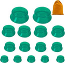 15Pcs Cupping Therapy Set-Professional Silicone Cupping, Suitable for Facial Body Massage/Deep Myofascial Release/Pain Relief/Muscle Relaxation & More (Green,15pcs) by CozyNest Decor