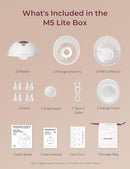 Momcozy M5 Lite Hands-Free Wearable Breast Pump, DoubleFit Flange for Baby-Like Comfort, 3 Modes & 9 Suction Levels, No Flange Insert or Hard Carry Case, 24mm, 2-Pack, Cozy Red by TinyTreasures Baby Boutique