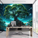 FENDROM Tree of Life Tapestry Nature Green Tree Wall Hanging Aesthetic Moon Night Fantasy Wonderland Tree Plants Wall Art For Home Dorm Living Room Decor by CozyNest Decor