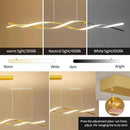 Modern Ceiling Pendant Light, with Remote Control Dimmable 3 Color Mode & Brightness Ceiling Lamp, Anti-Flicker Dining Light Fixture for Kitchen, Dining Room (Gold, 59IN) by CozyNest Decor