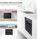 COMFEE’ Countertop Dishwasher, Energy Star Portable Dishwasher, 6 Place Settings & 8 Washing Programs, Speed, Baby-Care, ECO& Glass, Dish Washer for Dorm, RV& Apartment, Black by CozyNest Decor