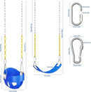AGPTEK Toddler Swing Set, Heavy Duty Bucket Swing with Adjustable Rope, Toddler Cute Shape with 250 LB and 150 LB Capacity - Blue by TinyTreasures Baby Boutique