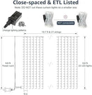 Lighting EVER 594 LED Curtain Lights, 20 x 10 ft Plug in Hanging Fairy String Lights, Wedding Party Backdrop Lights, Window Twinkle Lights for Wall, Patio, NOT Connectable (27 Strings, 9" Apart) by CozyNest Decor