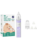 GROWNSY Nasal Aspirator for Baby with 2 Larger Suction Chambers and 6 Food-Grade Soft Silicone Tips, Purple by TinyTreasures Baby Boutique