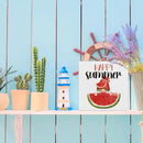 Watermelon Decor Farmhouse Summer Decorations Watermelon Gnome Wooden Sign Rustic Home Decor 5 x 5 Inches by CozyNest Decor