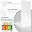 VONDERSO Metal Bookends White, 2 Pairs Metal Bookends Heavy Duty for Shelves Decor Home Office, Unique White Book Ends Supports Anti-Slip for Kids Girls by CozyNest Decor