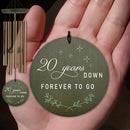 ASTARIN Personalized 20th 50th Anniversary Wind Chime, Happy Anniversary Wedding Valentine's Day Gift for Wife Husband Men Women Sister, Golden Keepsake Decorations for Parents Couples by CozyNest Decor