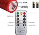 danip red LED flameless Candle with Embedded Star String, 3-Piece Set of LED Candles, with 11 Button Remote Control, 24-Hour Timer Function, Dancing Flames, Real Wax, Battery Powered. (Red) by CozyNest Decor