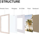Vittanly 11x14 Picture Frames Set of 9, Shatter Resistant Plexiglass, Display 8x10 Pictures with Mat or 11x14 without Mat, Photo Frames for Wall or Tabletop, Engineered Wood, Rustic Pink