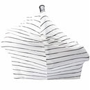 Car Seat Cover Baby – Multi-use Nursing Cover-Up for Breastfeeding, Carseat Canopy Cover, Stretchy Infant Stroller Covers for Boys and Girls (White with Black Stripes) by TinyTreasures Baby Boutique