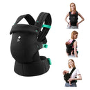 Bc Babycare CocoonGo Baby Carrier – CloudTouch Soft & Ergonomic Baby Carrier for 7–44 lbs | Easy to Wear, Adjustable Fit, Travel-Ready, Machine Washable (Black) by TinyTreasures Baby Boutique