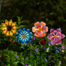 4 Pack Outdoor Solar Lights,Outdoor Waterproof Metal Art Stick Flowers,Garden Decor for Women Mom Grandma Halloween Hanging Metal Stakes Lights for Garden,Lawn,Patio by GreenHaven Gardens
