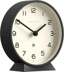NEWGATE® M Mantel Echo Desk Clock | Modern Round Design | Black | Easy to Read Numbers | Contemporary Style for Desk, Table, Shelf or Bedside by CozyNest Decor