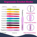 Yarniss Crochet Kits for Beginners, All in One Crochet Kits with 840 Yards Crochet Yarn, 10 Size Ergonomic Crochet Hooks 2.0mm~6.5mm by TinyTreasures Baby Boutique