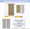 Simplebrand Taupe Blackout Curtains for Bedroom 96 Inches Long 2 Panels, Solid Thermal Insulated, Energy Saving Living Room Window Treatment Curtains Blackout Drapes, W50 x L96 Inch, Taupe by TinyTreasures Baby Boutique