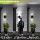 Motion Sensor Outdoor Wall Lights, Dusk to Dawn Exterior Light Fixtures with 3 Modes, Modern Up Down Wall Sconce, Waterproof Aluminum Porch Light for Garage, Patio, Front Door – Matte Black by GreenHaven Gardens