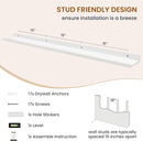 Axeman Picture Ledge Shelf, Floating Shelves for Wall Decor Storage Set of 6, 55 inch Floating Wall Mounted Shelves, Wall Shelves with Lip for Living Room, Bedroom, Nursery, Bathroom, Kitchen, White by TinyTreasures Baby Boutique