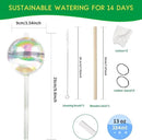 ZephyrBloom 13 oz Up 2 Weeks Large Plant Watering Globes & Bulbs, Self Watering Glass Globes to Water Plants While Away, Indoor Outdoor Automatic Slow-Release Watering Bulbs for Houseplants 2 Pack by GreenHaven Gardens