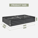 Domi Galvanized Raised Garden Bed, 6x3x1Ft Thickening Metal Planter Box for Vegetables Bottomless for Backyard Outdoor, 1" Deep w/ 128 Gallon Capacity - Dark Gray by GreenHaven Gardens