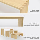 Display Wood Risers Wooden Stand 3 Tier Wood Racks Decorative Rectangular, 2 Set 6 Piece Cupcake Stands Cologne Perfume Organizer Dessert Showcase(Nature) by CozyNest Decor