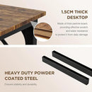 PayLessHere | 47 Inch Computer Desk | Brown | Office Desk with Metal Frame, Adjustable Feet | Water-Resistant, Scratchproof Surface | Sturdy Writing Table for Home Office or Study | Pack of 1 by CozyNest Decor